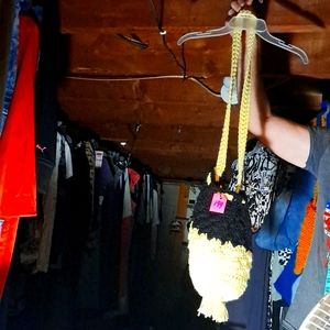 # 199 back and yellow purse handmade